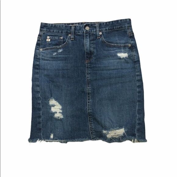 AG Erin The Pencil Skirt Distressed - Picture 2 of 8